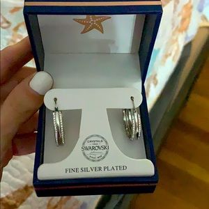 Guiliana Silver hoops Crystals from Swarovski